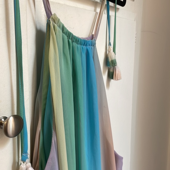 Vintage Rainbow Chiffon Dress - Picture 2 of 2